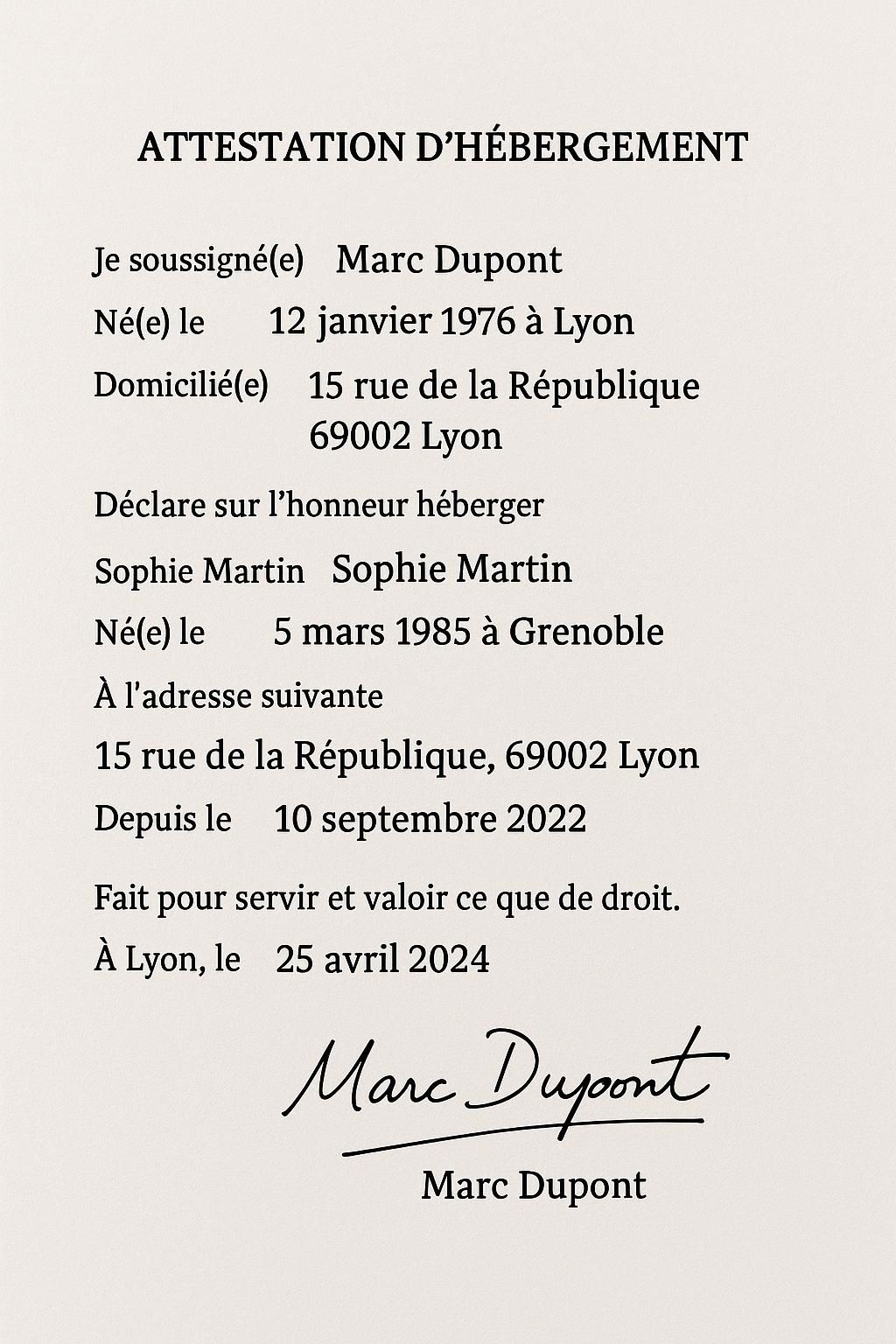 découvrez un modèle gratuit d'attestation d'hébergement et apprenez comment l'utiliser facilement pour vos démarches administratives.